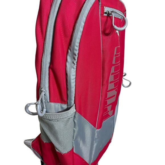 PUMA Deck Pink Light Grey Laptop Tablet Backpack With Multiple Compartments - Picture 8 of 9